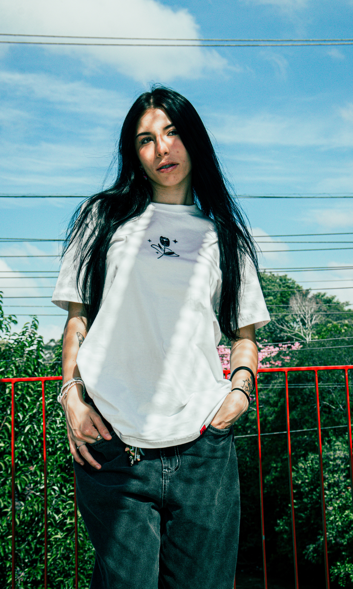 Camiseta Young like a cupid (Just Rose) OFF-WHITE