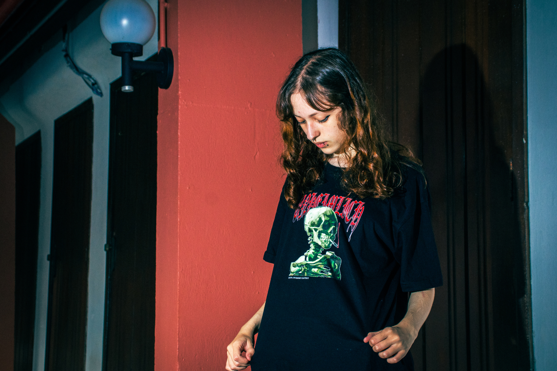 Camiseta Smoking Skull Van gogh